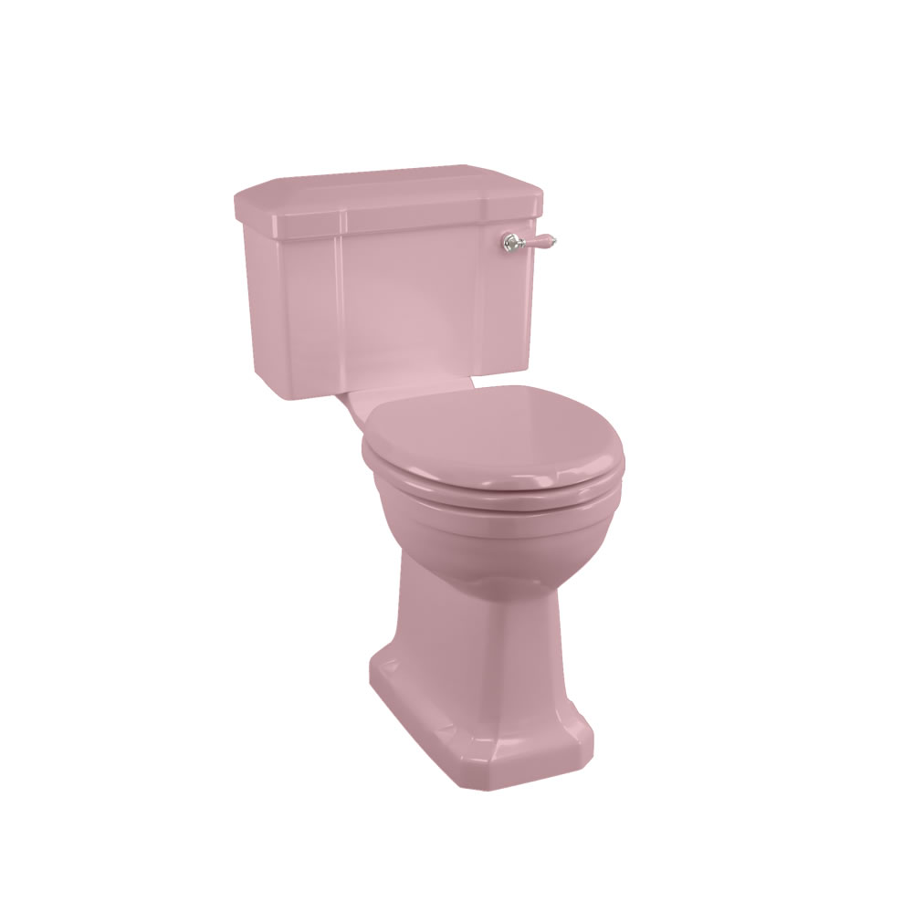Stand WC Burlington Confetti Pink mit aufgesetztem Spülkasten